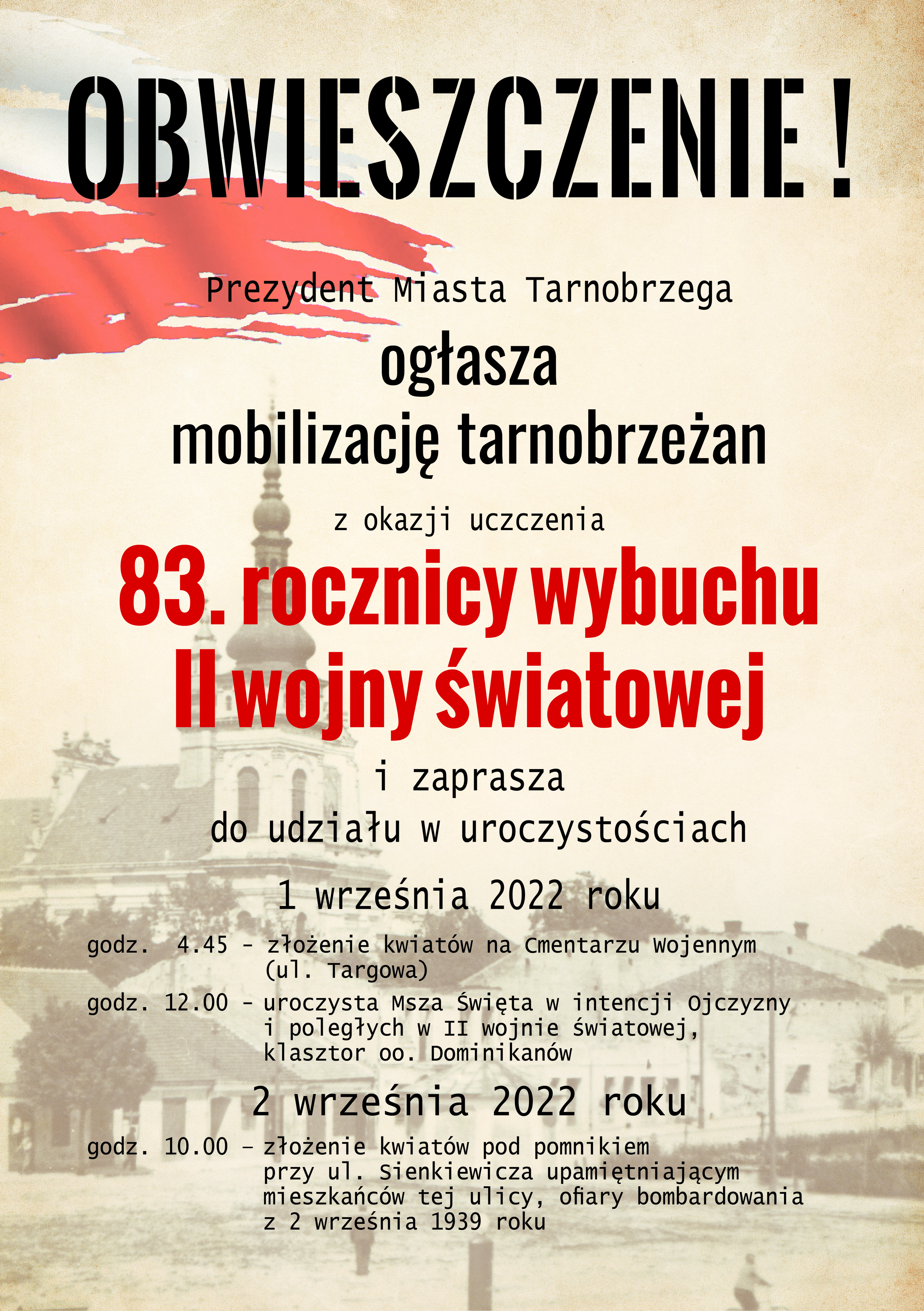 83. rocznica wybuchu II wojny światowej